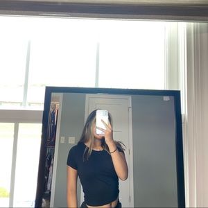 Black Cropped Tee